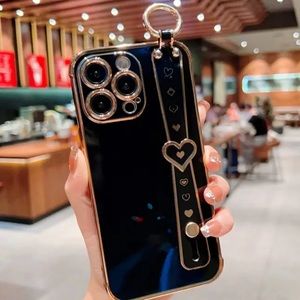 Electroplating Phone Case with Love Wristband